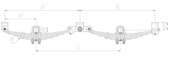 Suspension de Tandem agricole schémas