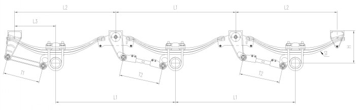 Tri-Axle Suspension schematics