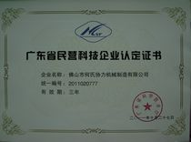 شهادة الشركة المتخصصة في تكنولوجيا خاصة في مقاطعة قوانغدونغ